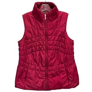 JANE ASHLEY Women’s Wine Puffer Vest, Size Large
